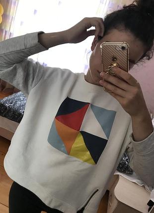 Свитшот с геометрическим рисунком pull&bear 3