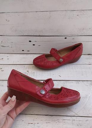 Кожаные туфли балетки лоферы clarks 38p1 фото