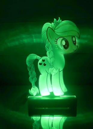 Дитячі нічники май літл поні епплджек / пінкі пай / іскорка