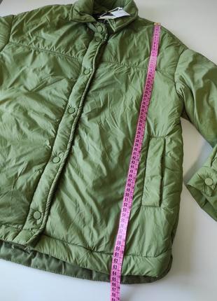 Демисезонная куртка женская оливковый зеленая девчачья xxs sinsay7 фото