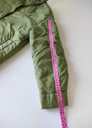 Демисезонная куртка женская оливковый зеленая девчачья xxs sinsay10 фото