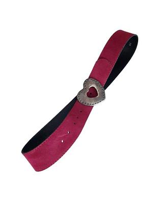 Стильный ремень эко замша с пряжкой