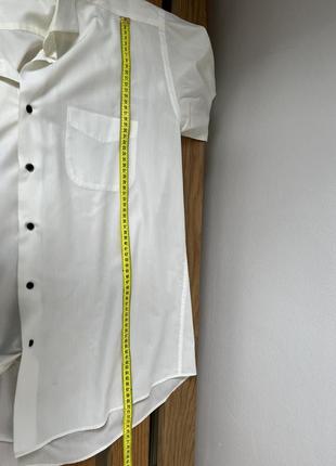 Молочна чоловіча італійська сорочка біла сорочка айворі5 фото