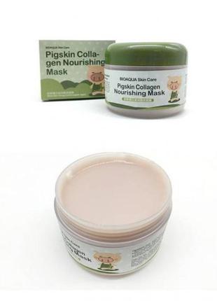 Маска для лица bioaqua с коллагеном pigskin collagen nourishing mask (100 мл).5 фото