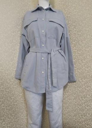 Джинсовая куртка, рубашка с поясом zara3 фото