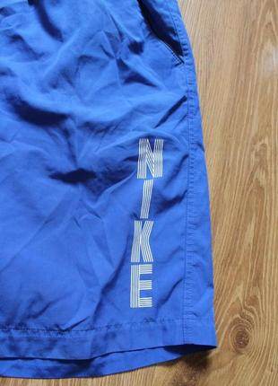 Крутые летние пляжные шорты с карманами синего цвета nike3 фото