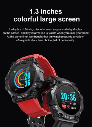Смарт-годинник fd68 b33, круглий кольоровий екран, пульсометр, bluetooth, крокомір, музика, погода, калорії