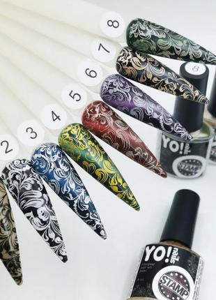 Краска для стемпинга yonails stamp, краска для дизайну,