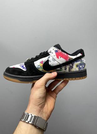 Круті чоловічі кросівки під бренд 1:1 найк чорні кольорові supreme x nike sb dunk мужские разноцветные черные кроссовки демисезон весна лето осень