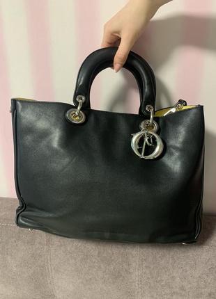 Шкіряна сумка ,велика сумка,брендова сумка,сумка на коротких ручках3 фото