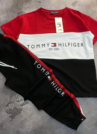 Exclusive 1:1, женский летний спортивный костюм стиля "tommy hilfiger"❤️ футболка+штани