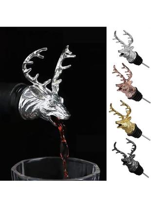 Коллекционный набор герьгер на подарок трендовый с тик-ток китаец пьет водку голова оленя олень