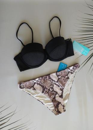 80b/36b- m/l купальник бандо тонкий паралон h&m
