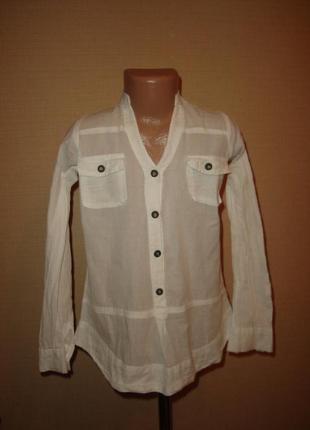 Белая рубашка, блузка на 7-8 лет4 фото