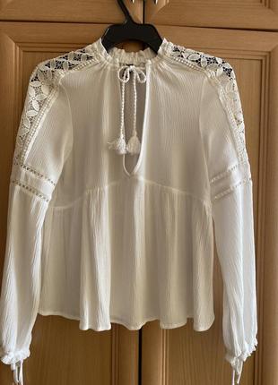 Чарівна біла блузочка топ2 фото