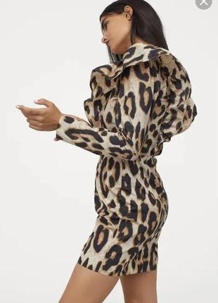 Леопардовое платье мини2 фото