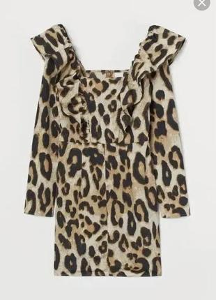 Леопардовое платье мини3 фото
