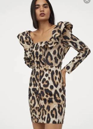 Леопардовое платье мини5 фото