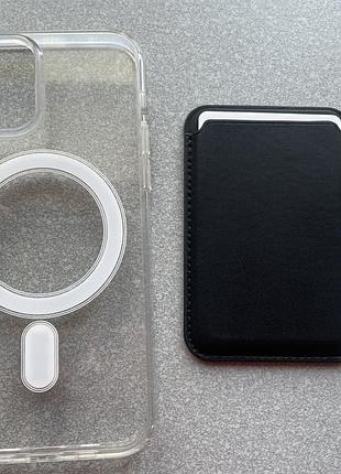 Чехол для iphone 12 / 12 pro и кардхолдер с magsafe