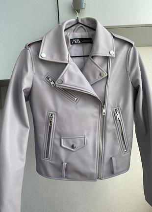 Кожаная куртка zara