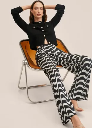 Женские брюки прямого кроя с принтом orion mango5 фото