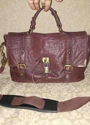 Сумка river island 100% натуральная кожа индия