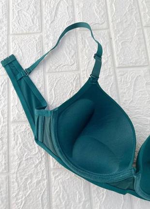 Бюстгальтер чашка b з пуш-ап смарагдовий 0408