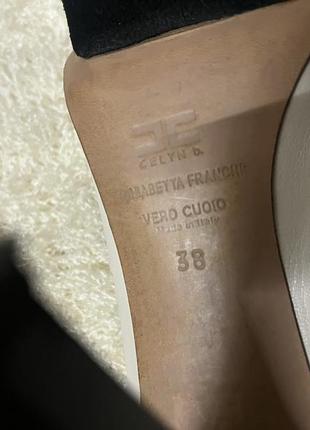 Кожаные туфли с открытым носком elizabetta franchi3 фото