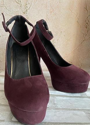 Туфли замшевые