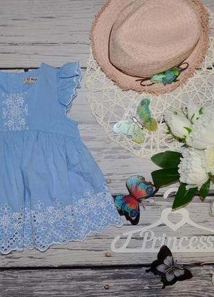 3 - 4 року 104 см фірмова натуральна блузка блуза туніка з вибитим мереживом next некст