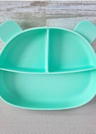 Секційна силіконова тарілка, дитячий силіконовий посуд