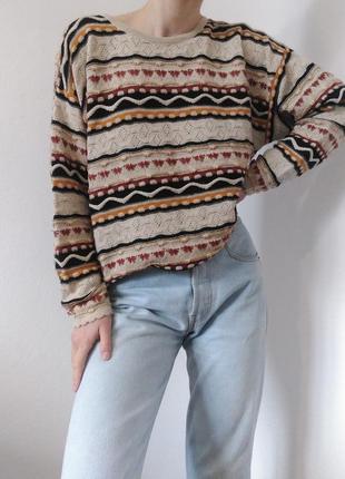 Винтажный свитер джемпер хлопок пуловер реглан лонгслив кофта оверсайз винтажный джемпер коттон свитер винтаж7 фото
