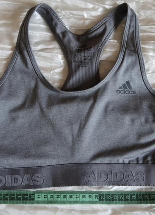 Топ спортивний бюстгальтер сірий adidas р-р м7 фото