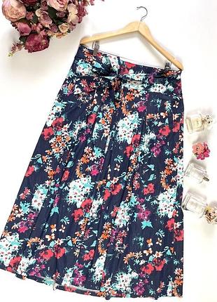 Юбка макси в цветочном принте размер 52 турция юбка большой размер xxl