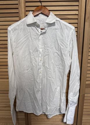 Рубашка massimmo dutti с длинным рукавом белая