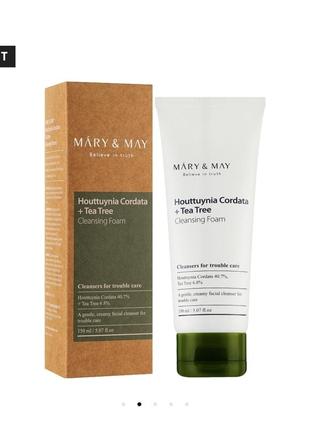 Очищающая пенка для проблемной кожи
mary & may houttuynia cordata+tea tree cleansing foam2 фото