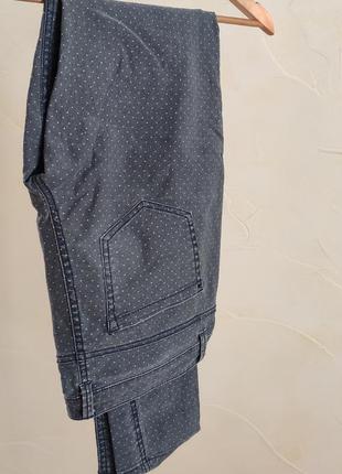 Nafnaf джинси штани в мілкий горошок сірі naf naf