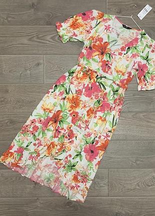 Сукня лляна на запах f&f р. 12/40/l