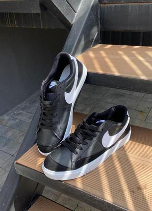 Кеди кросівки nike blazer low black/white.