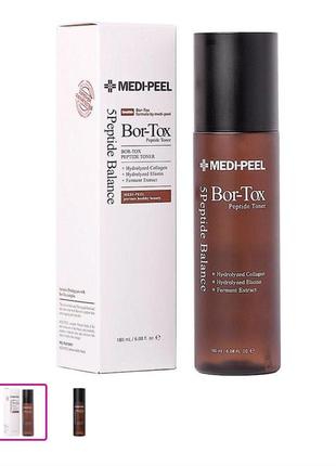 Антивіковий пептидний тонер для обличчя з ефектом ботоксу — medi peel bor-tox peptide toner, 180 мл