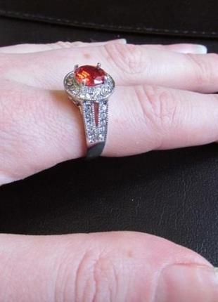 🏵️нарядное ювелирное кольцо с кубическим цирконием, 18 р., новое! арт.1095593 фото