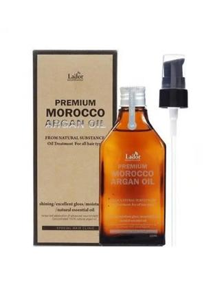 Марокканское натуральное аргановое масло для волос lador premium morocco argan oil 100 мл