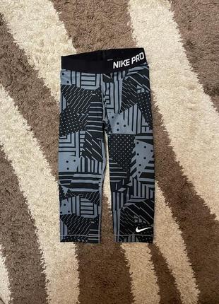 Лосины спортивные женские термо лосины nike pro crossfit NESSB866 run 3/4