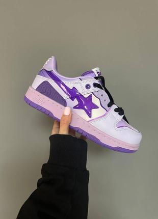 Женские кроссовки a bathing ape bape sta sk8 purple топ качества 🔝🔥