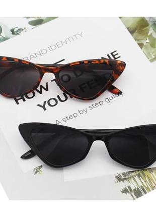 Окуляри очки uv400 лисички кошки чорні темні стильні модні нові5 фото