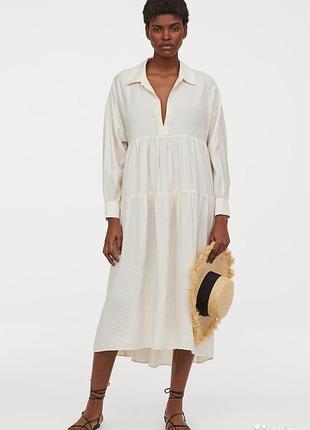 Новое платье миди h&m из натуральной ткани