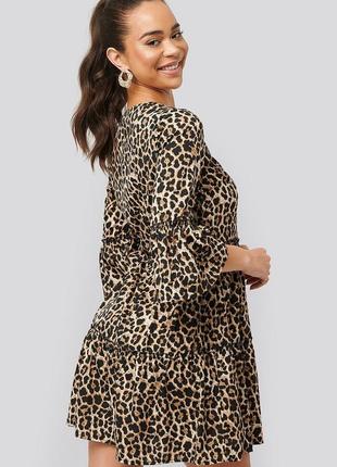 Платье леопардовое с принтом леопард na-kd 36,  s,  442 фото