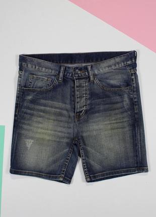 Чіткі джинсові шорти з ефектом забруднення від dr. denim jeansmakers
