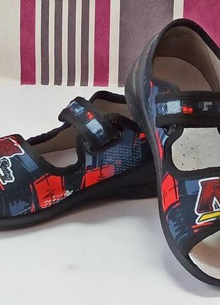 Ортопедичні капці капчики текстильні босоніжки для хлопчика валді waldi адам тарас 23,24,25,26,29,303 фото