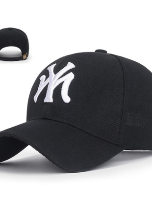 Кепка чорна бейсболка трендова в стилі new york yankees нова якісна